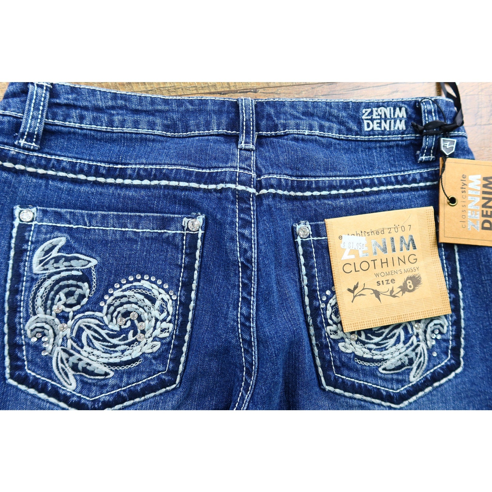 Zenim Denim Missy Women's Capri Jeans 8