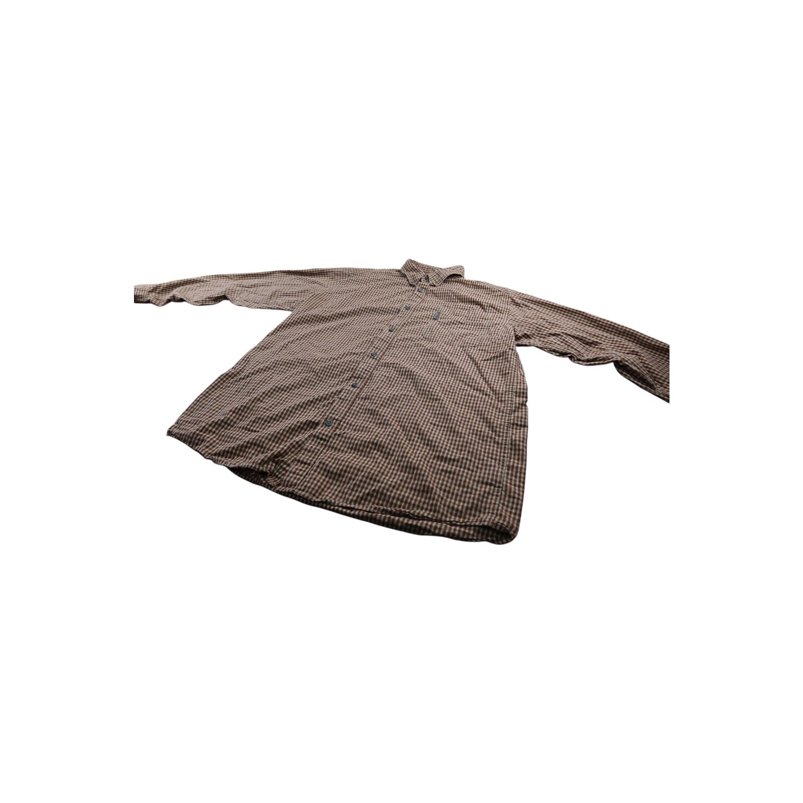 Columbia Brown Plaid Button Up Long Sleeve Shirt Men's XLT