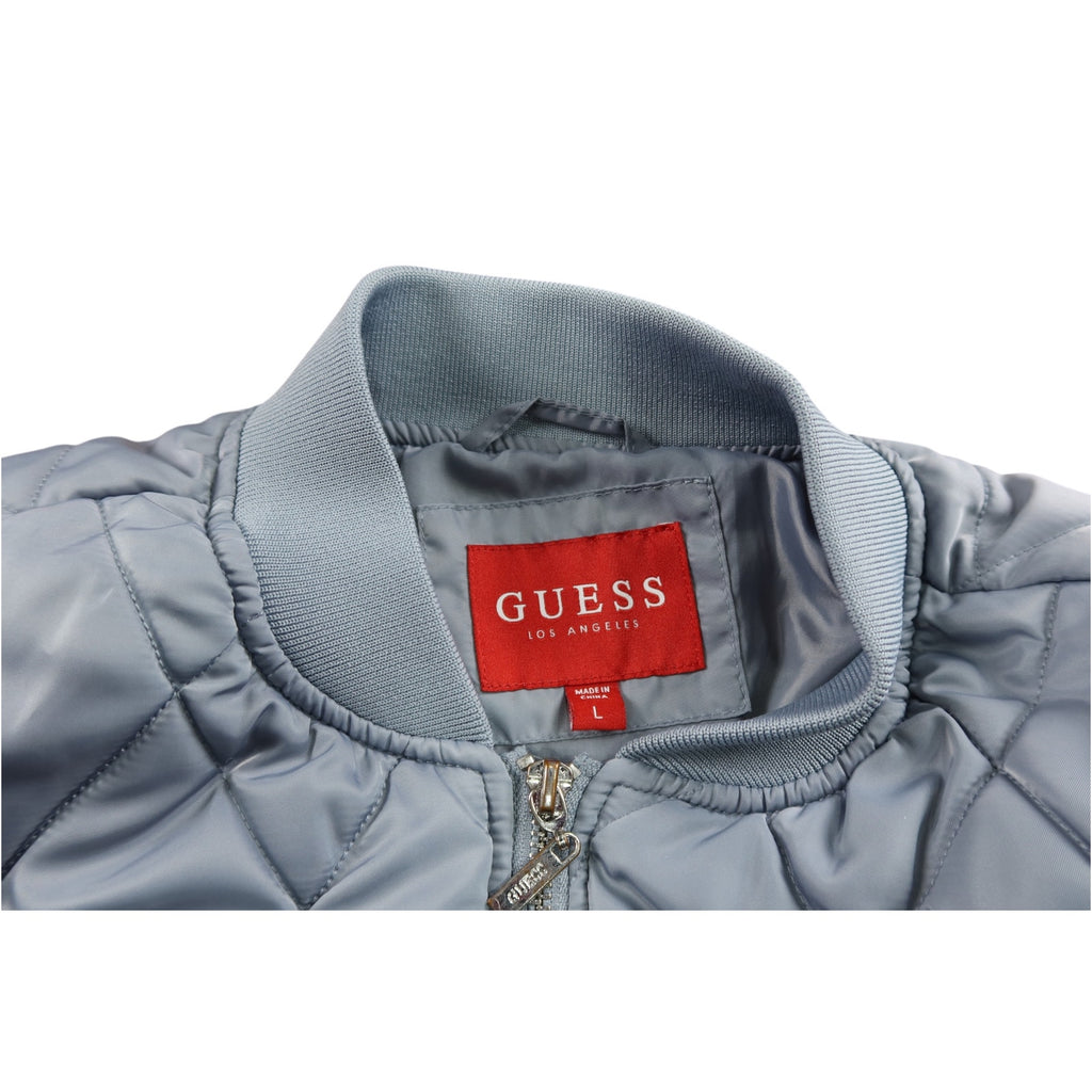 GUESS Y2K Quilted Bomber Gray Jacket Women's L
