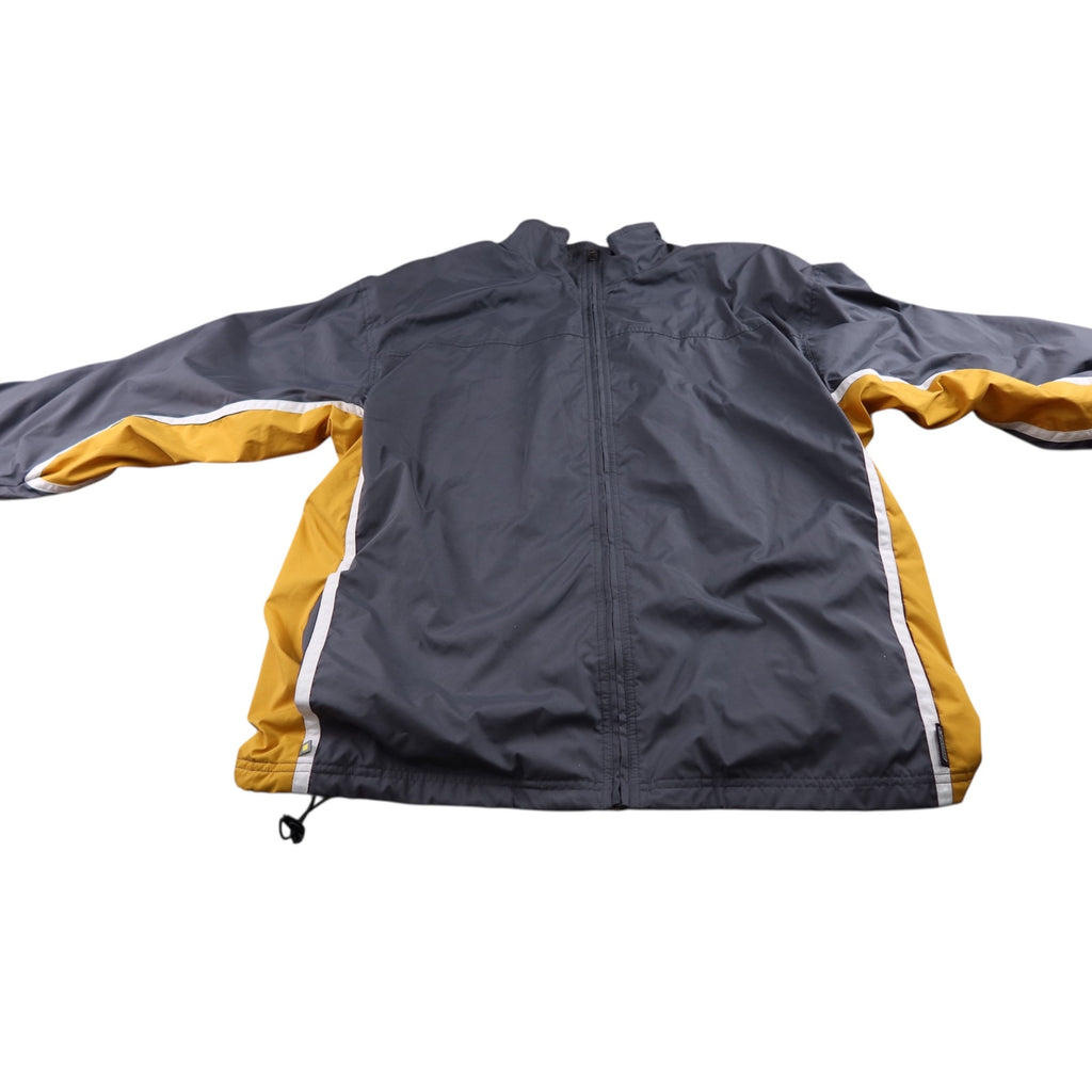 Reebok Gray and Yellow Windbreaker Jacket Men's 2XL