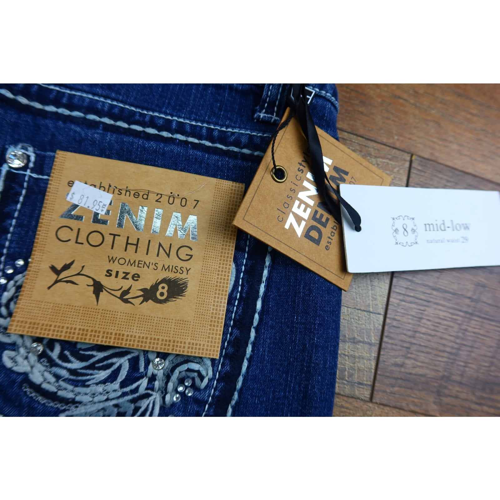 Zenim Denim Missy Women's Capri Jeans 8