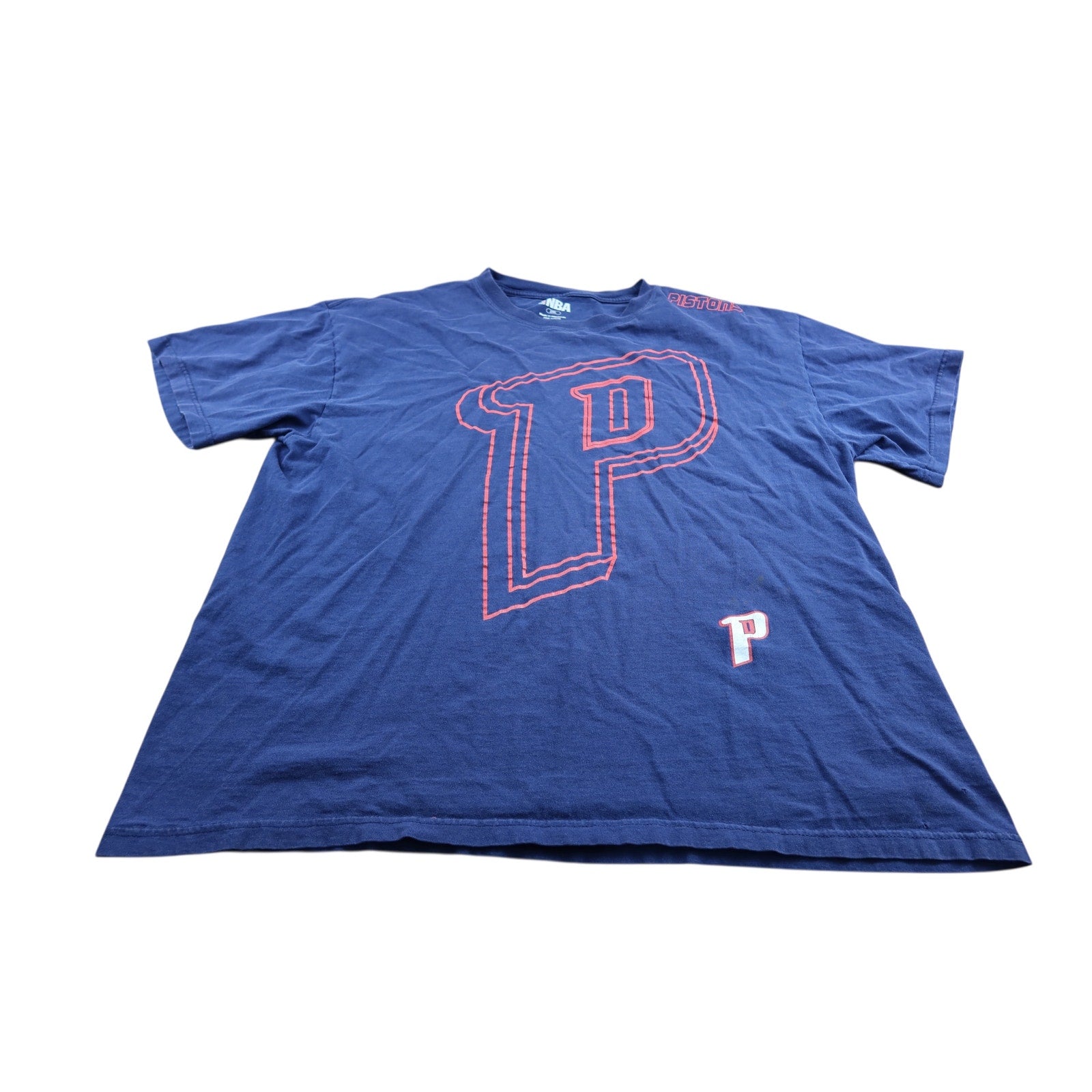Detroit Pistons Blue Vintage T Shirt Men's 2XL