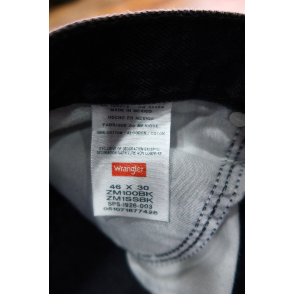 Wrangler Black Jeans Men's 46x30