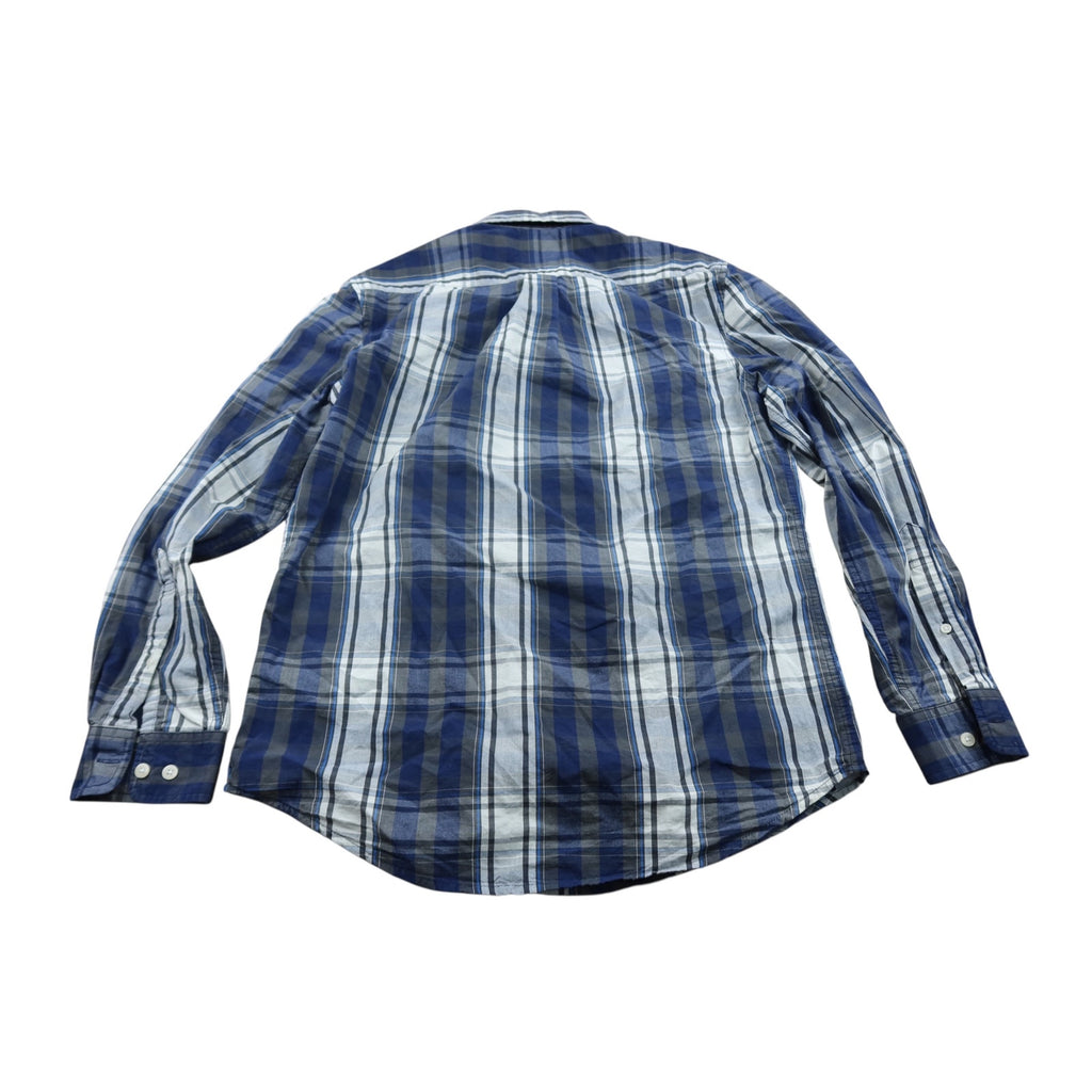 U.S. Polo Assn. Men's Classic Navy Plaid Long Sleeve Button Down M